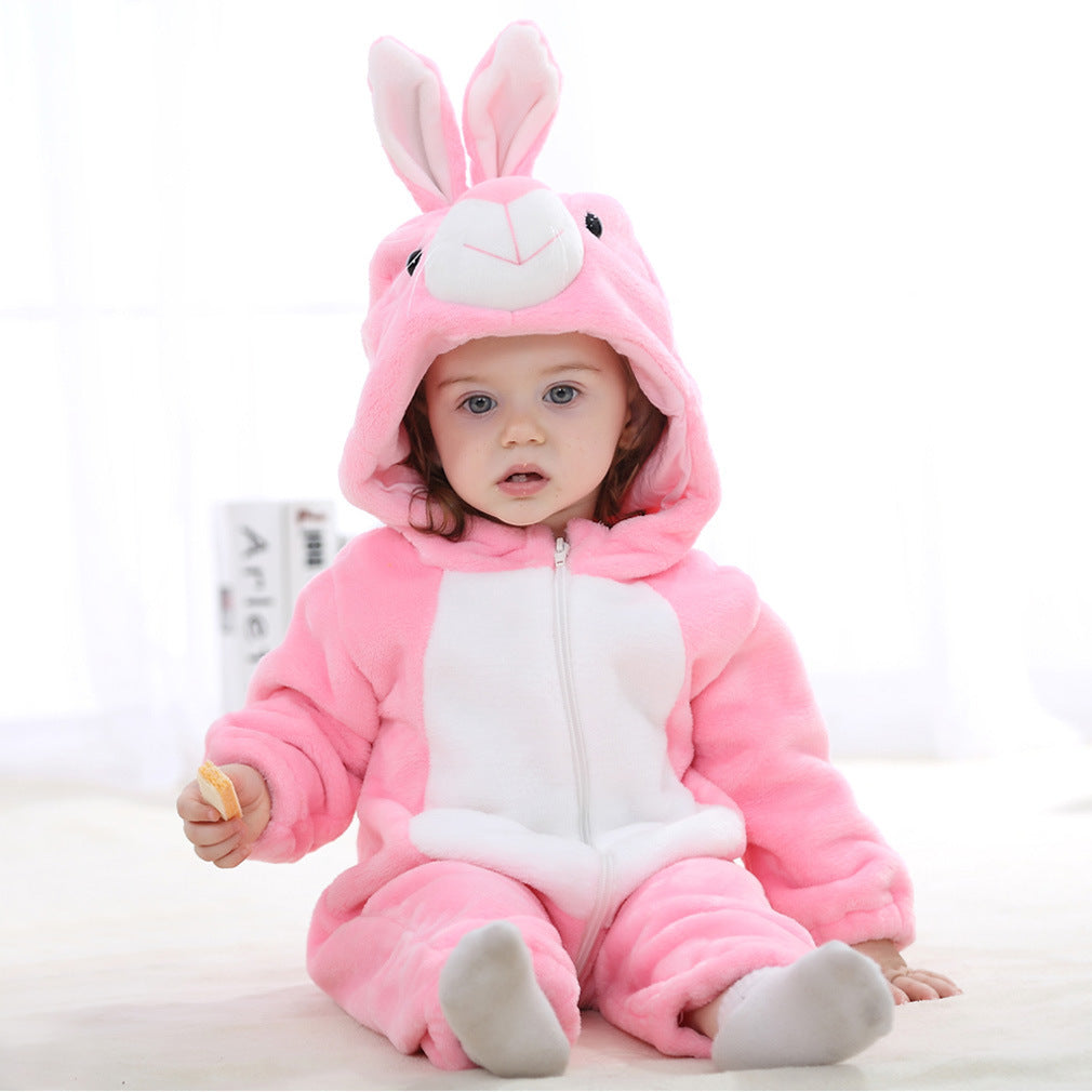 Baby Rompers Winter Autumn Clothes Pink Rabbit - D&A