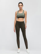 Contrast-panel sports bra - D&A