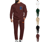 Men's Sport Suit Color Matching Sweater Two-piece Casual Fashion - D&A