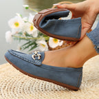 Soft Sole Casual Denim Blue Slip-on Loafers - D&A