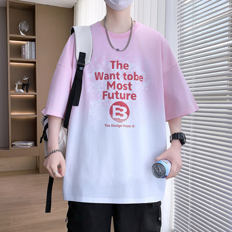 Boys Youth Popularity Printed T-shirt Pink - D&A