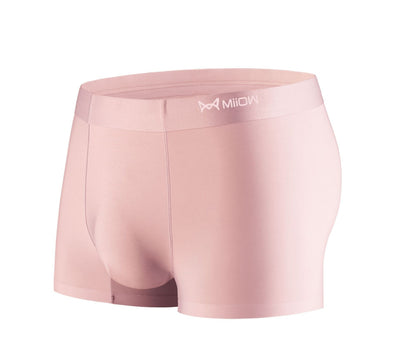 Ice Silk Seamless Men's Underwear Soft Breathable Comfortable Summer Boxer Shorts Pink 1PCS - D&A