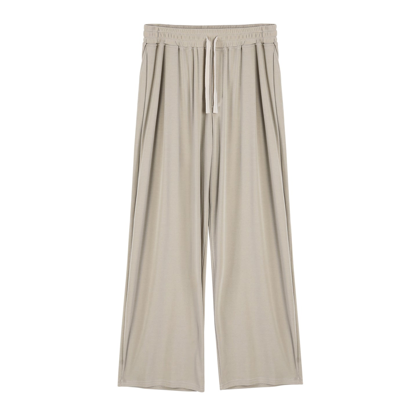 Men's Draping Casual Wide-leg Pants Apricot - D&A