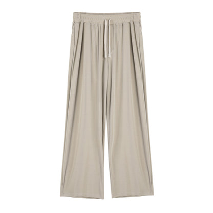 Men's Draping Casual Wide-leg Pants Apricot - D&A