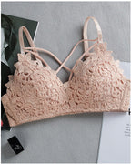 Lace gathered bra Pink - D&A