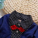 Children's Children's Suit Bow tie Sweater Small Trousers - D&A