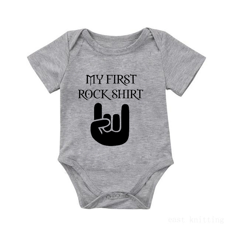 Finger letter romper Grey - D&A