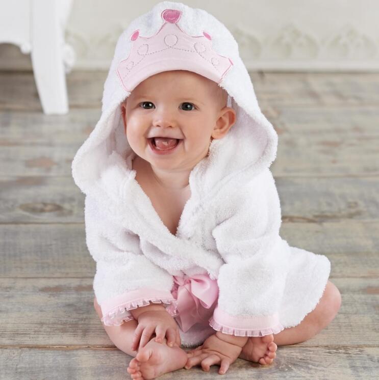 Cartoon Cute Animal Modeling Baby Bath Towels Baby Bathrobes Cotton Children's Bathrobes Baby Hooded Crown S - D&A