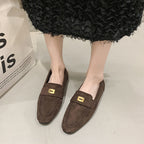 Fashion Women British Loafers Square Toe Gommino - D&A