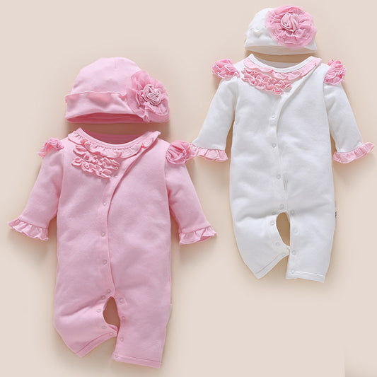 one-year-old baby wears newborn baby clothing romper jumpsuit - D&A