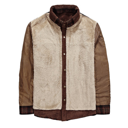 Winter Jacket Men Thicken Warm Fleece Jackets Coats Pure Cotton Plaid Jacket Military Clothes - D&A