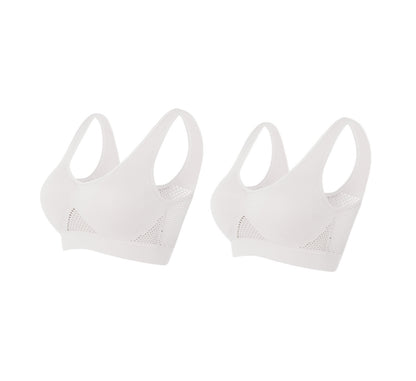 Women's Bra – Comfortable Everyday Lingerie 2pcs White - D&A