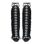 European And American Flowing Comb Beauty High Heel Sandal Boots Strap Plus Size - D&A