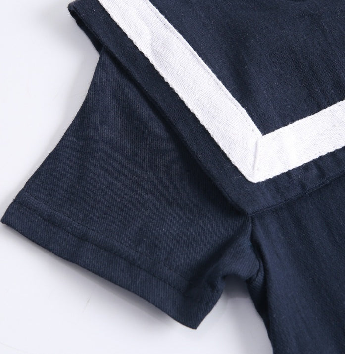 Sanlutoz Girls Clothes Summer Kids Dress For Girl Uniform Short Sleeve Girl Dress Cotton Toddler Fashion Brand New - D&A