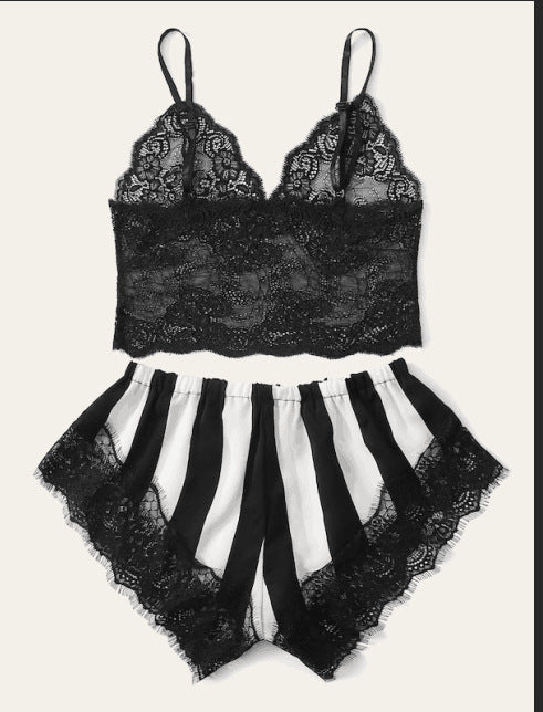 Women's glamour lingerie Stripe - D&A