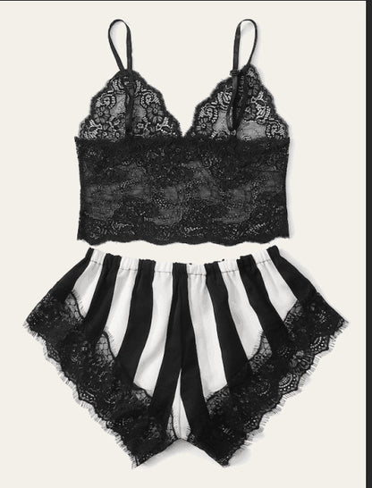 Women's glamour lingerie Stripe - D&A