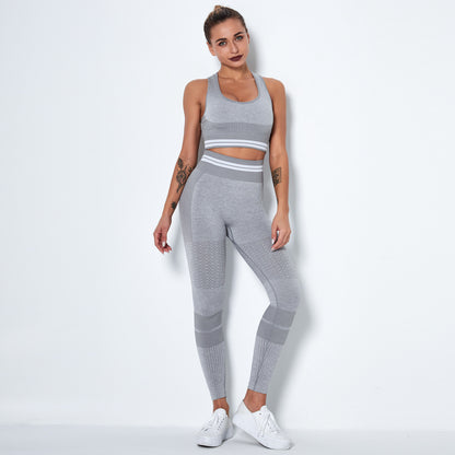 Yoga bra fitness suit Light grey - D&A
