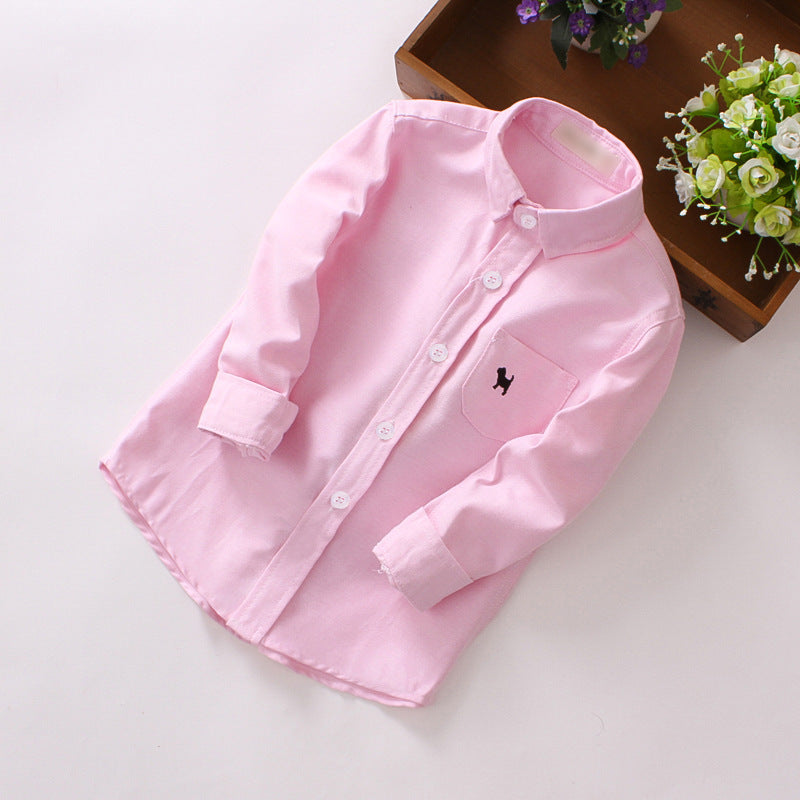 Children's Shirts Boys' Long-sleeved Shirts Pink - D&A