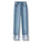 New Chinese Style Straight Jeans - D&A