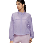 Summer Mountain Stand Collar Sports Jacket Women's Outdoor Breathable Lightweight Cardigan - D&A