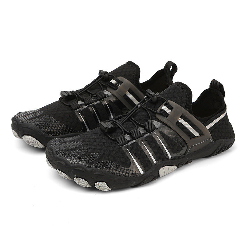 Swimming Shoes Dive Boots Female Outdoor Beach Shoes Couple Non-slip Black - D&A