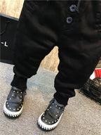 Boy's personality thickening plus velvet jeans children's jeans - D&A