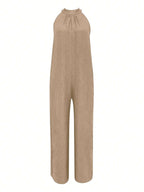 Sleeveless Halter Ruffled Young Women's Jumpsuit - D&A