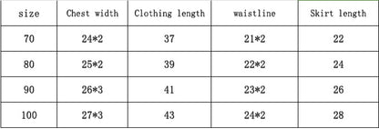 Printed Long-sleeved Baby Girl Romper Two-color Strap Ruffled Dress Headdress Three Pieces - D&A