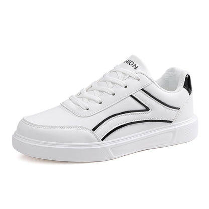 Plus Size Board Shoes Female Students Breathable Lightweight Casual White And Black - D&A