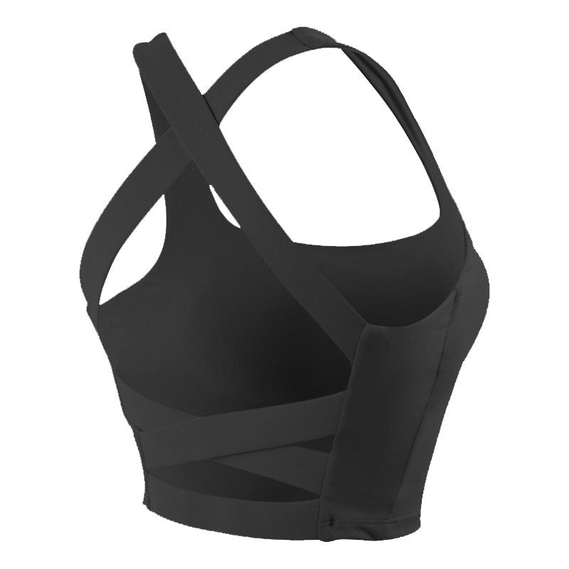 Cross back bra Black - D&A