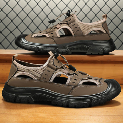 Summer Beach Hole Wading Rotating Button Sandals Men's Casual Shoes - D&A