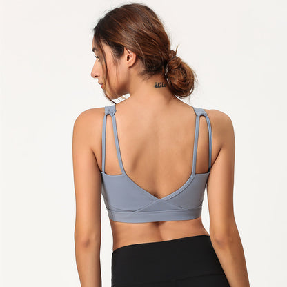 Shockproof gathered sports bra - D&A