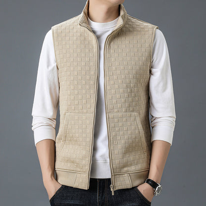 Casual Sleeveless Top Waistcoat Bottoming Vest Khaki - D&A