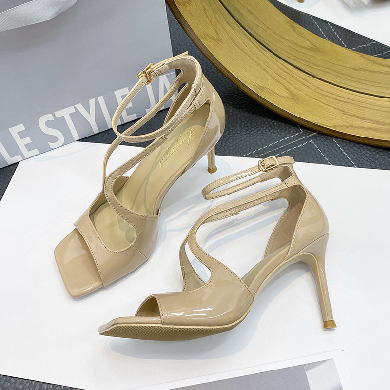 Nude High Heels Summer New French Sexy Not Tired Feet Nude Sandals 8.5cm - D&A