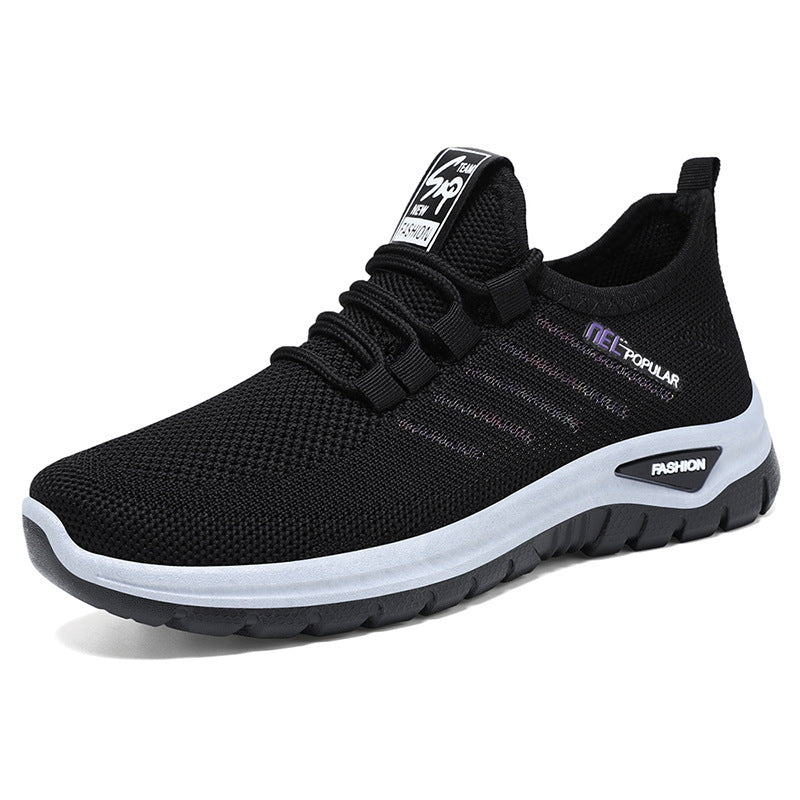 Sneaker Men's New Lightweight Comfortable Soft Bottom Walking GYF11 Black - D&A