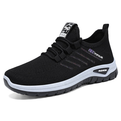 Sneaker Men's New Lightweight Comfortable Soft Bottom Walking GYF11 Black - D&A