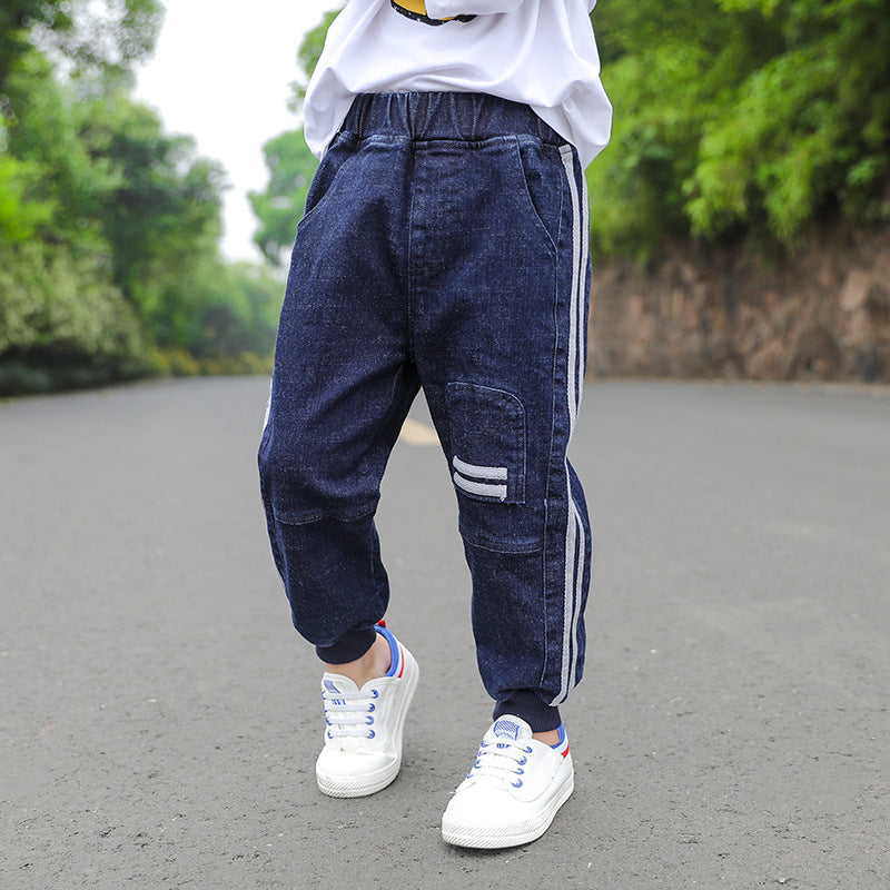 CUHK Kids' Fashion Straight Casual Pants Blue - D&A