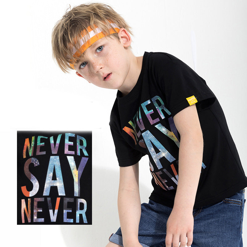 Children's letter print T-shirt - D&A