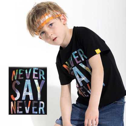 Children's letter print T-shirt - D&A
