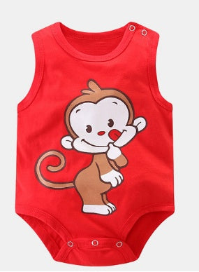 Sleeveless Baby rompers clothes newborn baby clothes Monkey - D&A
