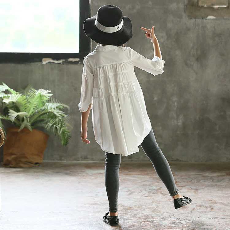 Girls' Big Kids Loose Fashionable Tops Korean Style Shirts Big Kids' Swallowtails - D&A