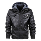 Motorcycle leather men's jackets stand collar men - D&A