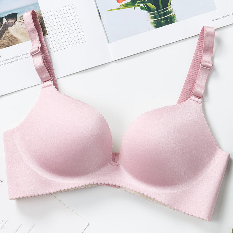 Women's Bra Girls' Sports Bra Without Steel Ring Pink - D&A