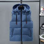 Warm Thickened Solid Color Vest For Men - D&A
