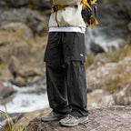 Men's Loose-leaf Split Adjustable Breathable Casual Pants - D&A
