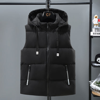 Warm Thickened Solid Color Vest For Men - D&A