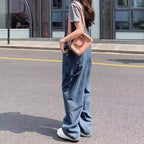 Retro Age Reducing Straight Leg Wide Leg Pants, Slimming Jumpsuit - D&A