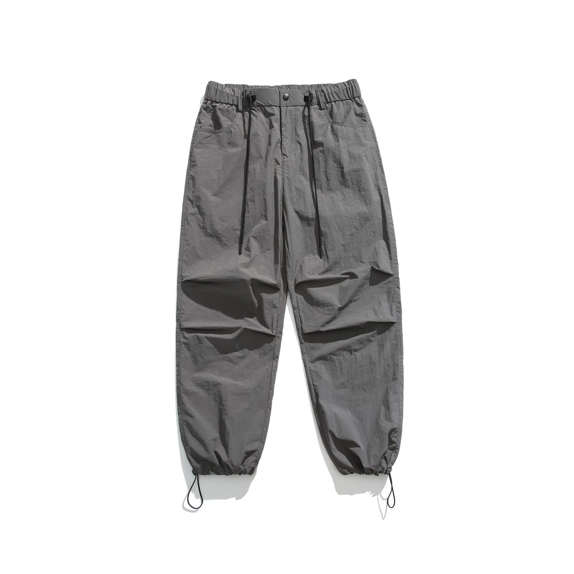 Casual Pants Men's Thin Ice Silk Loose Straight Dark Gray - D&A