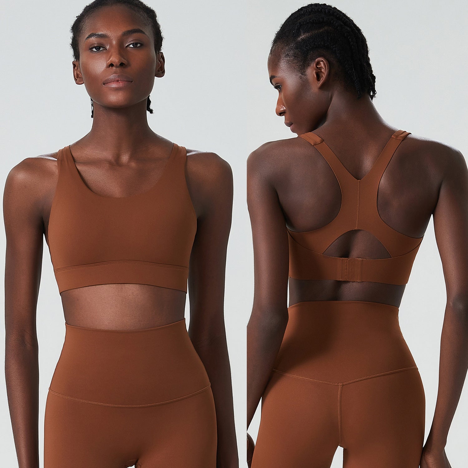 Breathing Cup Sports Underwear For Women Coffee Chestnut Brown - D&A