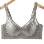 Satin Mesh Bra Medium-weight Cup Wireless Backless Bra - D&A